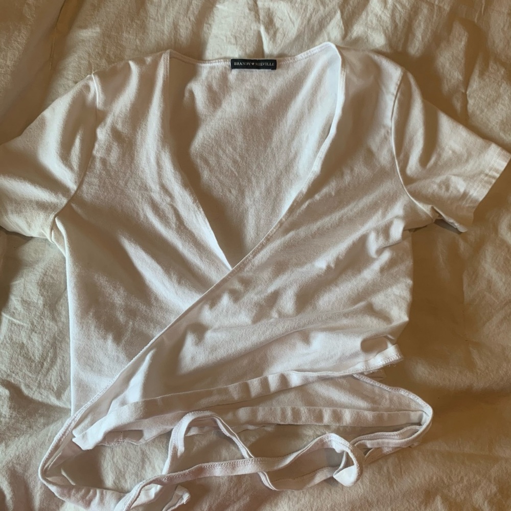 Brandy Melville White Wrap Shirt
